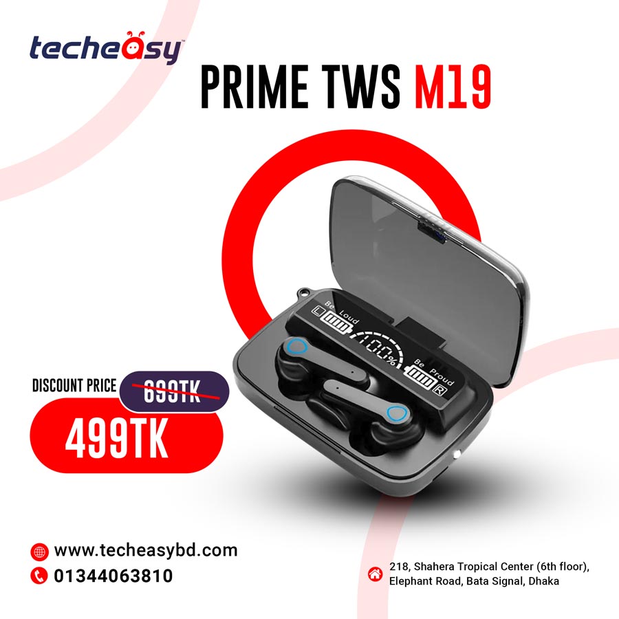 Prime TWS M19 Bluetooth Headset
