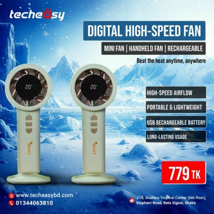 High Speed Rechargeable Turbo Fan Portable Handheld Powerful Mini Hand Fan